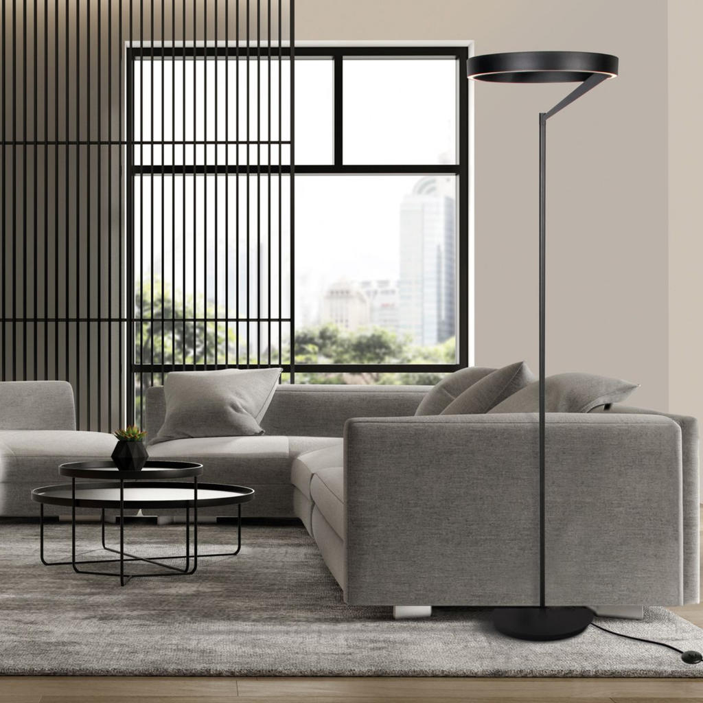 Steinhauer Mykty Vloerlamp | Zwarte LED, Dimbaar, 170 cm Hoog voor Woonkamer Steinhauer