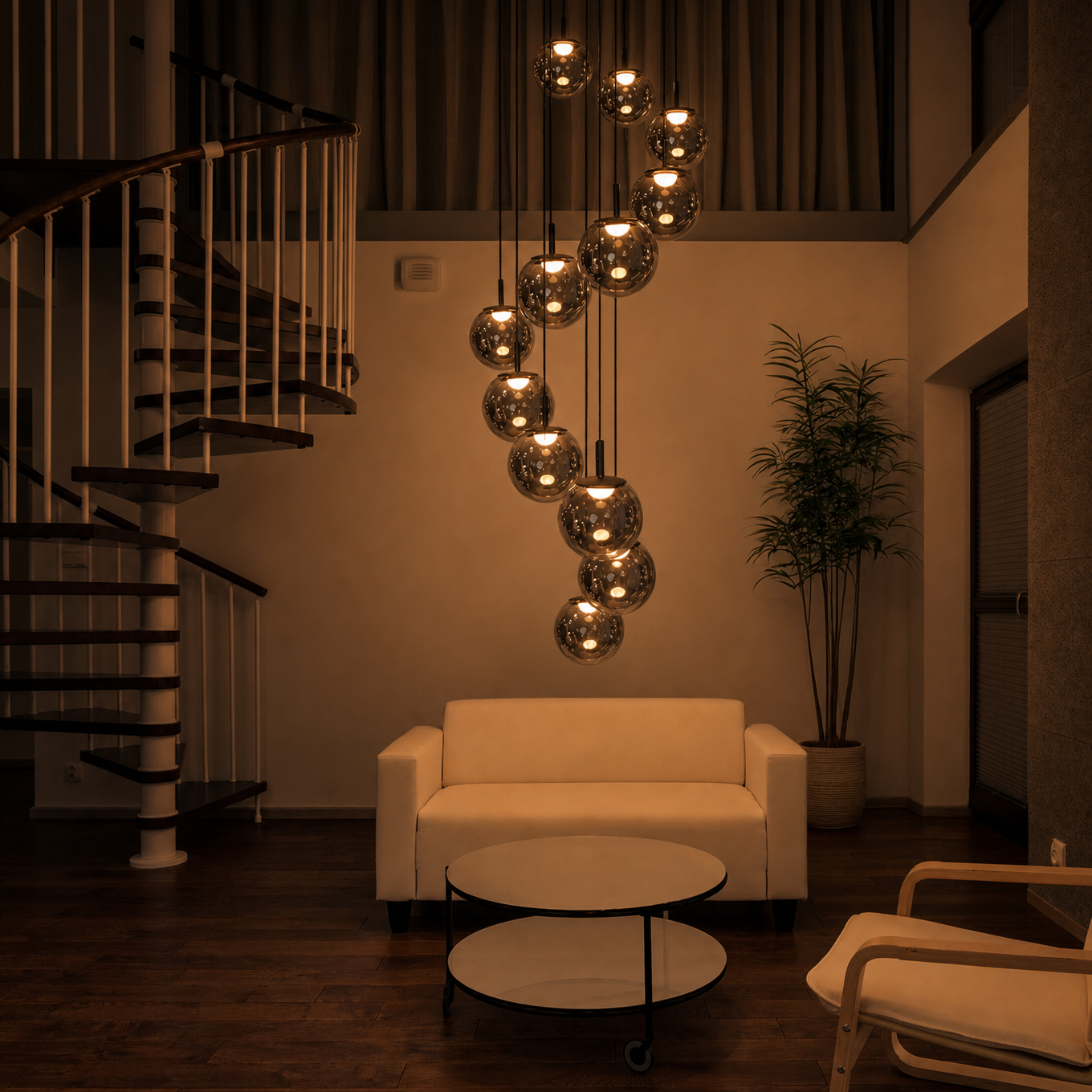 Steinhauer Bollique Hanglamp Zwart | Metaal, 12 Lichtpunten, Dimbaar, Ideaal voor Eettafel en Woonkamer