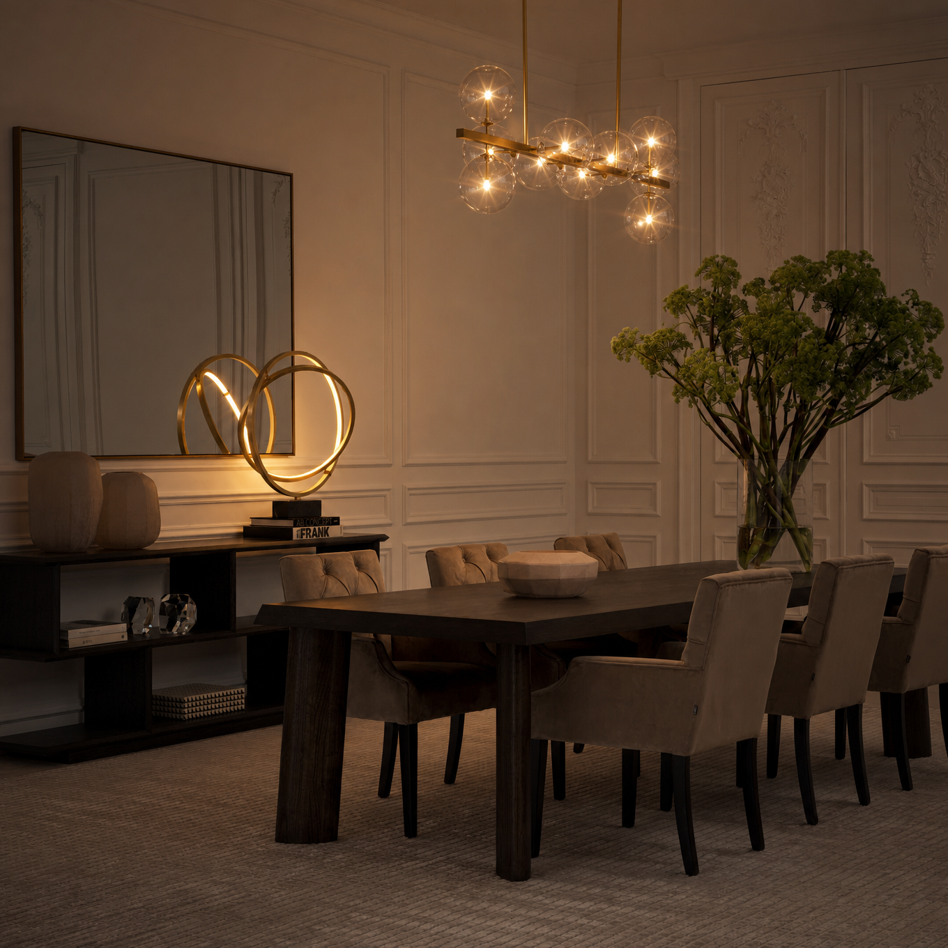 Eichholtz Largo Hanglamp Eettafel | Antiek Messing, Retro-Chic Design